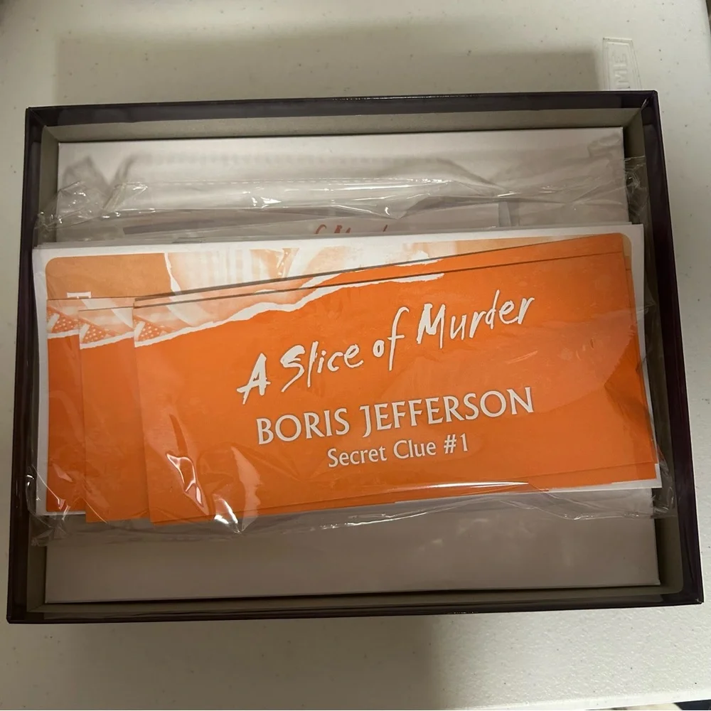Murder something Mystery A‎ Slice of Murder  party game New